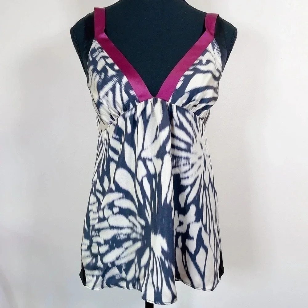 ETRO | MADE IN ITALY PRINTED CROSS BACK SILK TOP